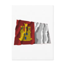 Castilla-La Mancha waving flag Post Cards