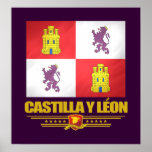 Castilla y Leon Flag Print