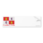 Castilla y León flag with name Bumper Stickers