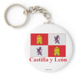 Castilla y León flag with name Keychains