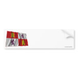 Castilla y León waving flag Bumper Sticker