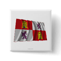 Castilla y León waving flag Pin