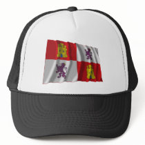 Castilla y León waving flag Trucker Hats