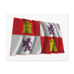 Castilla y León waving flag Postcard