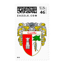 Castillo Coat of Arms (Mantled) Postage Stamp