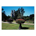 Castillo francés de Tourlaville, flores de Francia Tarjeton