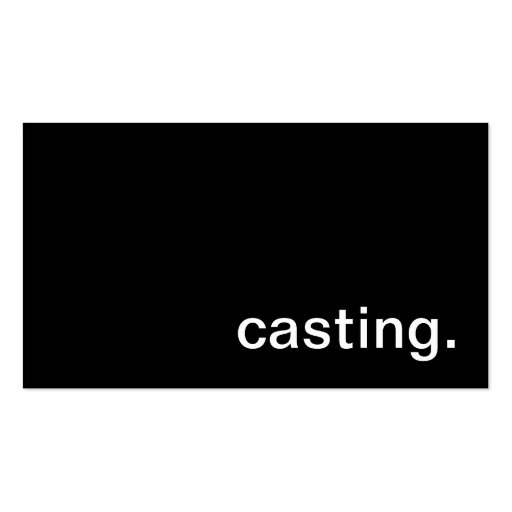Casting Business Card
