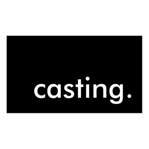 casting. business card templates