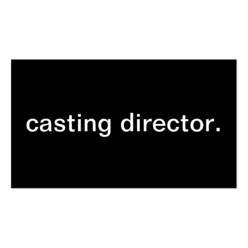 Casting Director Business Card Template (front side)