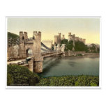 Castle and suspension bridge, Conway (i.e. Conwy), Postcards