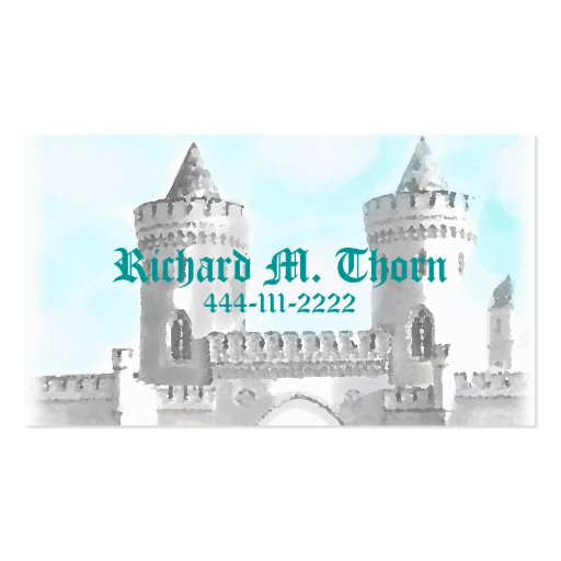 Castle Calling Card Business Cards (front side)