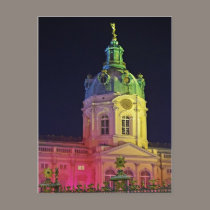 castle charlottenburg berlin germany illuminated postcards