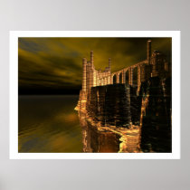 ancient, architecture, art, background, building, castle, city, culture, design, exterior, famous, fantasy, fiction, fort, fortress, history, illustration, image, kingdom, medieval, nobility, palace, place, princess, prince, king, queen, scene, security, fairy, story, strength, stronghold, structure, tale, towers, travel, clouds, country, grass, Poster with custom graphic design
