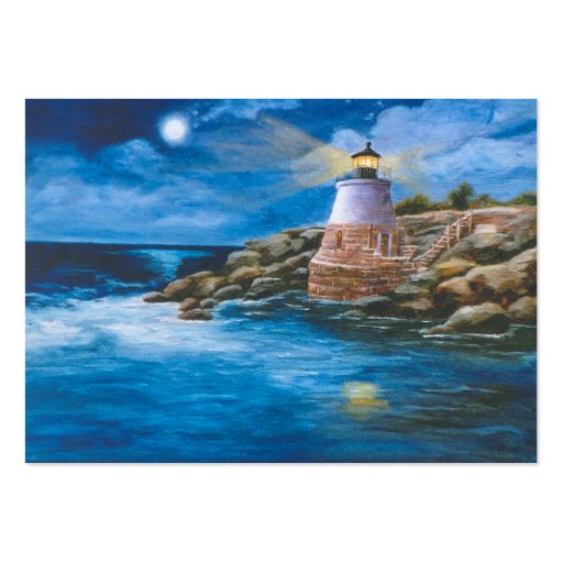 Castle Hill Lighthouse Art Card Business Card Template (front side)