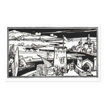Castle Landscape Rectangle Sticker