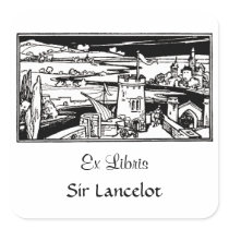 Castle Landscape Square Stickers