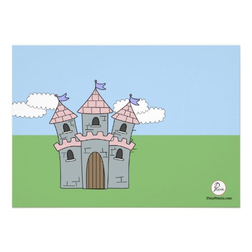 Castle Princess Birthday Party Invitation