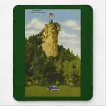 Castle Rock, St Ignace, Michigan Mouse Pads