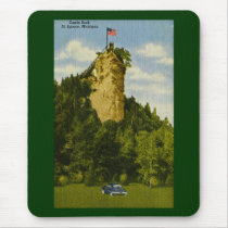 Castle Rock, St Ignace, Michigan Mouse Pads