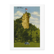 Castle Rock, St Ignace, Michigan Post Cards