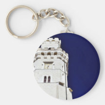 Castle Tower In Hluboka In South Of Bohemia Keychain