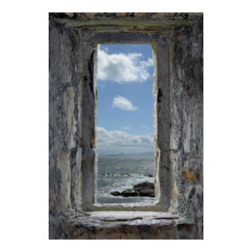 Castle Window and Seascape print