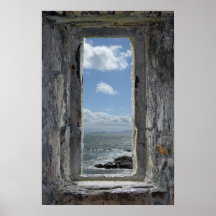Castle Window and Seascape Posters