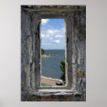 Castle Window with Beach View Print