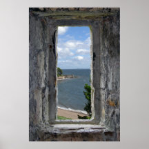 Castle Window with Beach View Print
