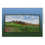 Castle with poppies greeting cards