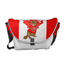Castor del equipo del canadiense Eh Bolsas De Mensajería