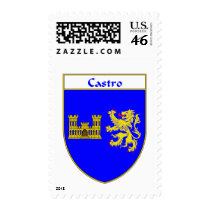 Castro Coat of Arms/Family Crest postage