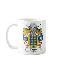 Castro Family Crest mugs