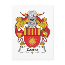 Castro Family Crest postcards