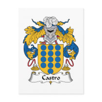 Castro Family Crest postcards