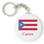 Castro Puerto Rican Flag Key Chains