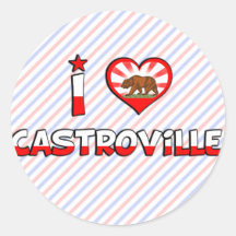 Castroville, CA Round Stickers