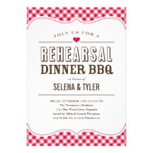 Casual BBQ Rehearsal Dinner Invitations