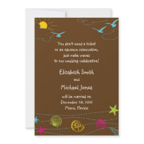 Casual Beach Invitation- Brown by alteredspacedesign Casual Beach Invitation- Brown