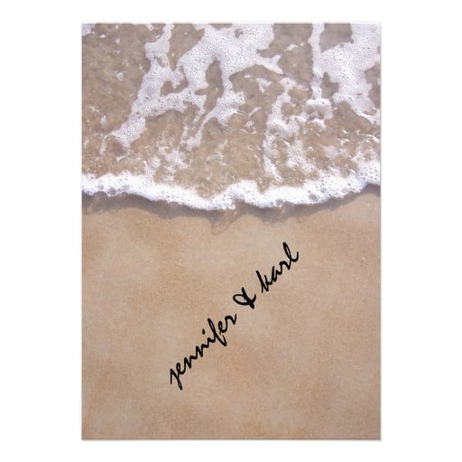 Casual Beach Theme Wedding Invitation