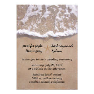 Casual Beach Theme Wedding Invitation