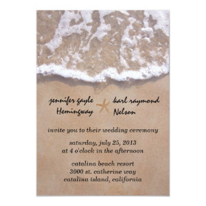 Casual Beach Theme Wedding Invitation 5