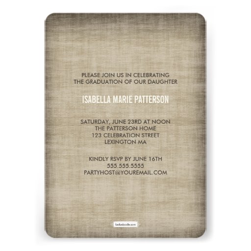 Casual Chic Girl Photo Graduation Invitation