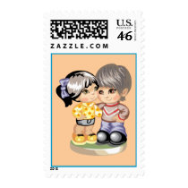 Casual Couple postage