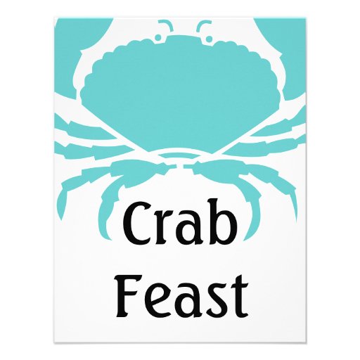 Casual Fun Crab Feast Festival Party Invitations