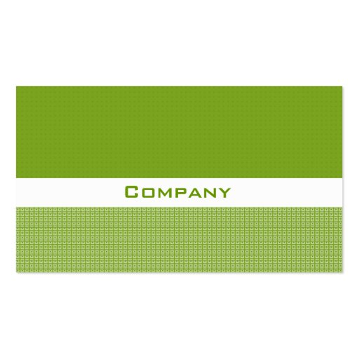 Casual Green Business Cards (front side)