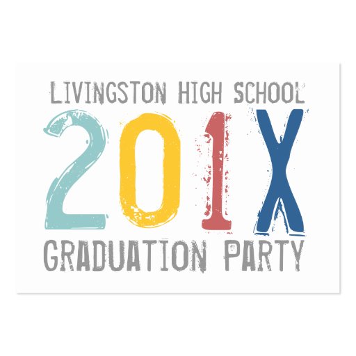 Casual Hand-Out Graduation Party Invitation Card Business Card (front side)