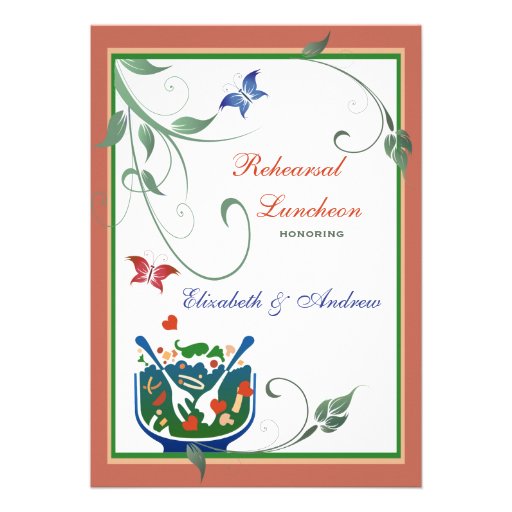 Casual Lunch - Rehearsal Luncheon Invitation