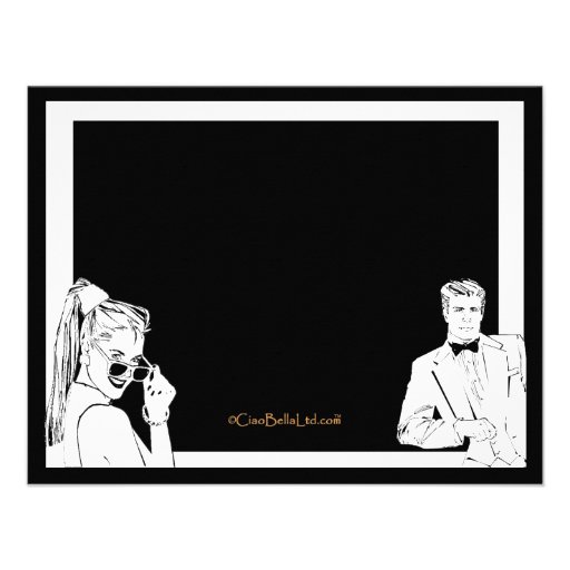 Casual Or Formal White Attire Party Personalized Announcements