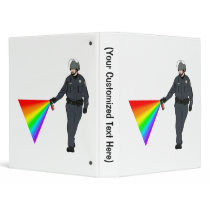 Casual Pepper Spray Cop Rainbow With Color Vinyl Binder